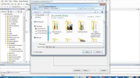انشاء script لقاعدة البيانات