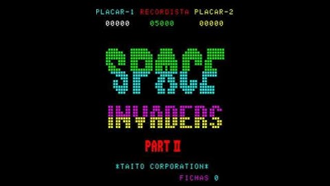 Space Invaders Part II Brazil MAME Gameplay video Snapshot -Rom name invadpt2br-