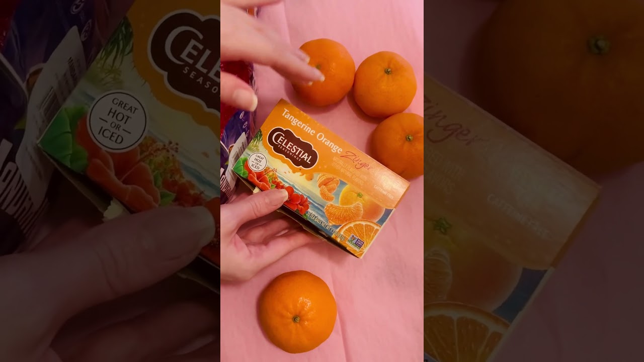 In Hand Review of Celestial Seasonings Tangerine Orange Zinger Herbal Tea