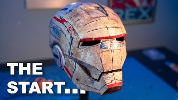 Building a Cardboard Iron Man Suit || The HELMET!
