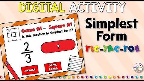 29   Simplest Form Tic Tac Toe Powerpoint Game