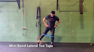 Mini Band Lateral Toe Taps