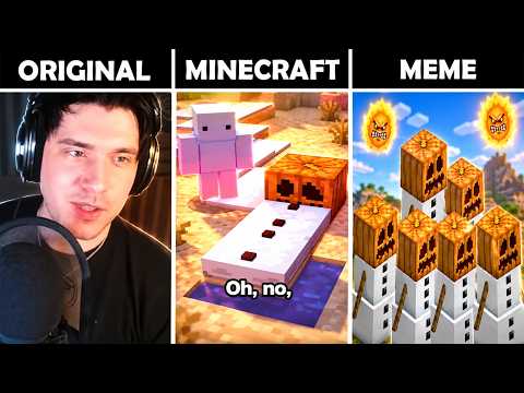 My Snowman Melted Original vs Meme vs Minecraft All Versions