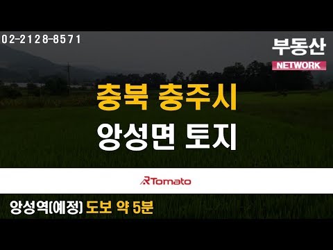 부동산토마토TV 알토마토 rtomato 11/12(화) 부동산네트워크 : 앙성역(예정) 도보 약 5분 충북 충주시 앙성면 토지