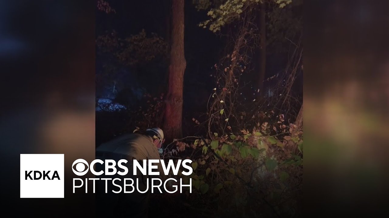 Crews battle brush fire in Fayette County - YouTube