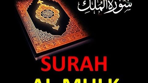 Surah Al-Mulk (Arabic: سورة الملك) is the 67th chapter of the Qur'an, consisting of 30 verses .