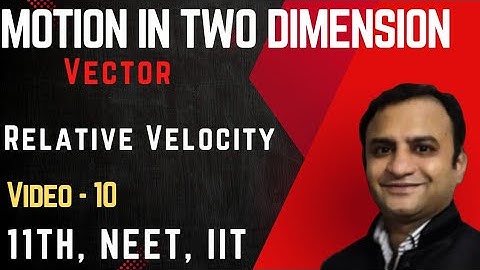 Class 11 Motion in two dimension Vector Analysis - 10 ( Relative Velocity part 1 by Er. Vikas Sethi)