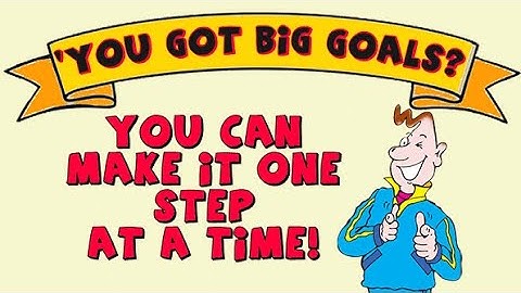 Goal achieving cartoon whiteboard animation - One-step-at-a-time!