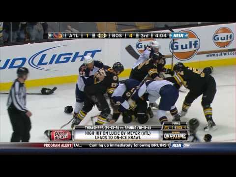 Bruins/Thrashers line brawl uncut NESN 1080p HD 12/23/10