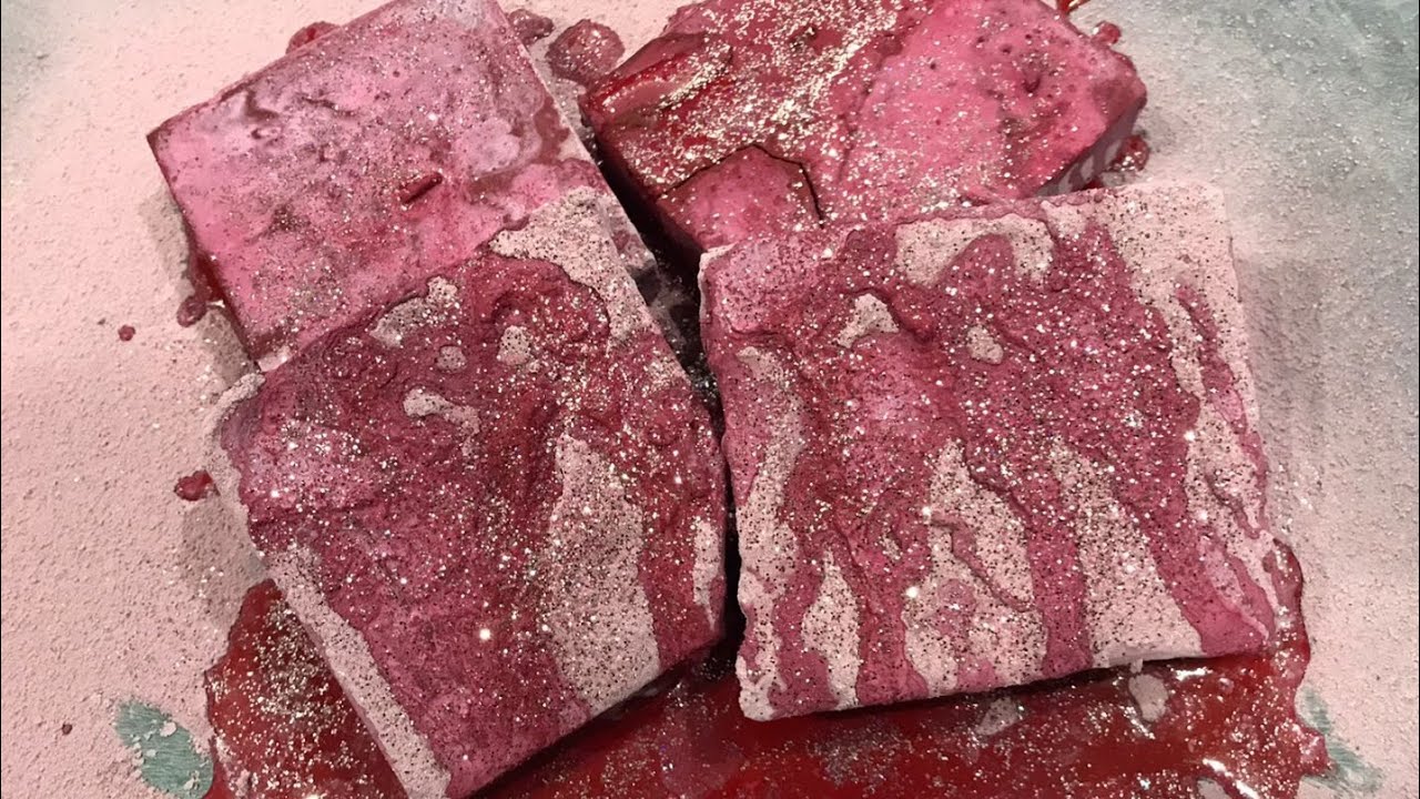 Bloody Splash Blocks ️ | Crushing | ASMR | Gym Chalk | Satisfying ...