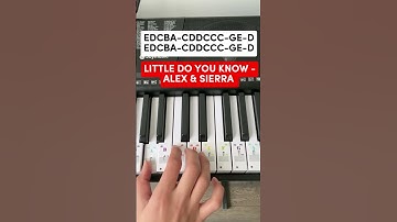 Little Do You Know - Alex & Sierra (Piano Tutorial) #littledoyouknow #alexandsierra