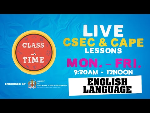 CSEC English Language 9:45AM-10:25AM | Educating a Nation - October 9 2020