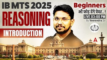 IB MTS Reasoning Classes 2025 | Reasoning MCQs | IB MTS Reasoning Preparation 2025 By Veerendra Sir