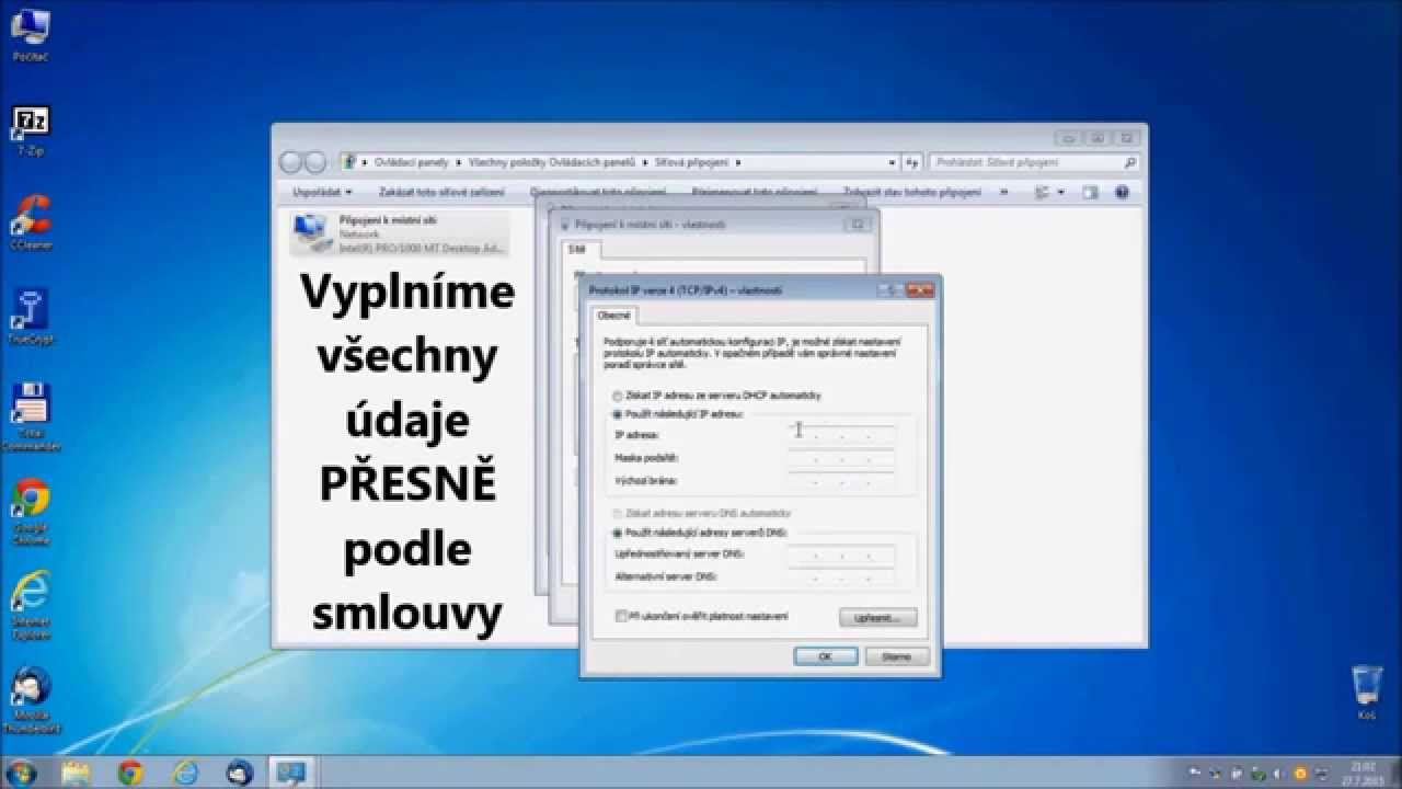 Jak nastavit internetové připojení přímo do PC (bez routeru)