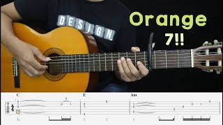 ORANGE - 7!! - Fingerstyle Guitar Tutorial + TAB \u0026 Lyrics