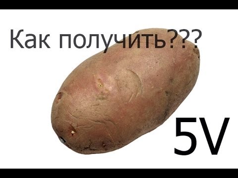 Как из одного картофеля получить 5 В,Электричество из картофеля/ How to make electricity from potato