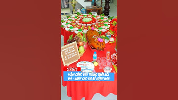 Mâm cúng đầy tháng thôi nôi tone đỏ rực rỡ mix xanh lá cho em bé mệnh hỏa năm 2025 - Đồ Cúng Việt