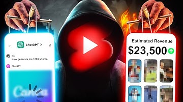 How I Bulk Create 1000 MONETIZABLE Youtube Shorts With ChatGPT & Canva [FULL COURSE]