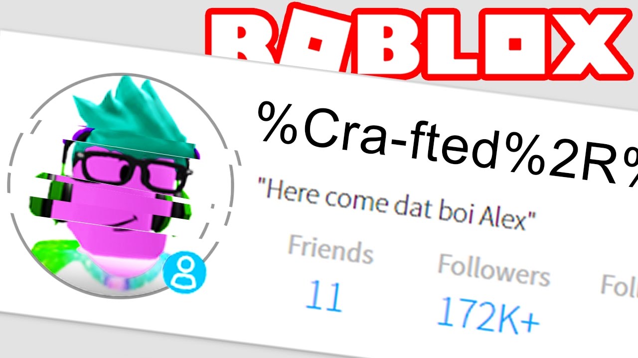 My Roblox Account Is Broken Youtube - roblox alex profile