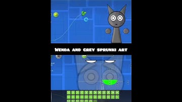 Wenda and Grey #sprunki #art in #geometrydash #shorts
