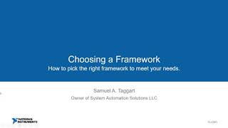 Choosing a Framework Presentation Feb 27 2020