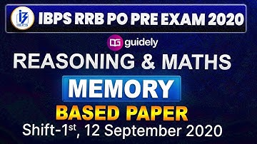IBPS RRB PO Pre 2020 | Memory Based Reasoning and Maths Paper