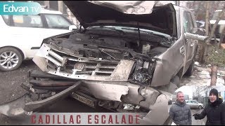 Cadillac Escalade лобовое ДТП, обзор и общение с собственником