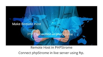 #ftp #remotehost #host Connect phpStrome in live server using ftp.