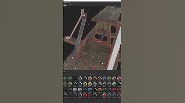 3D Modelling a Medieval Guillotine | Autodesk Maya + Substance 3D Painter |  #shorts