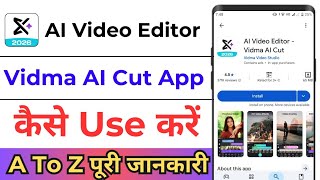 How To Use Vidma Video Editor Vidma Video Editor App Kaise Use Kare Ai Video Editor Vidma Ai Cut