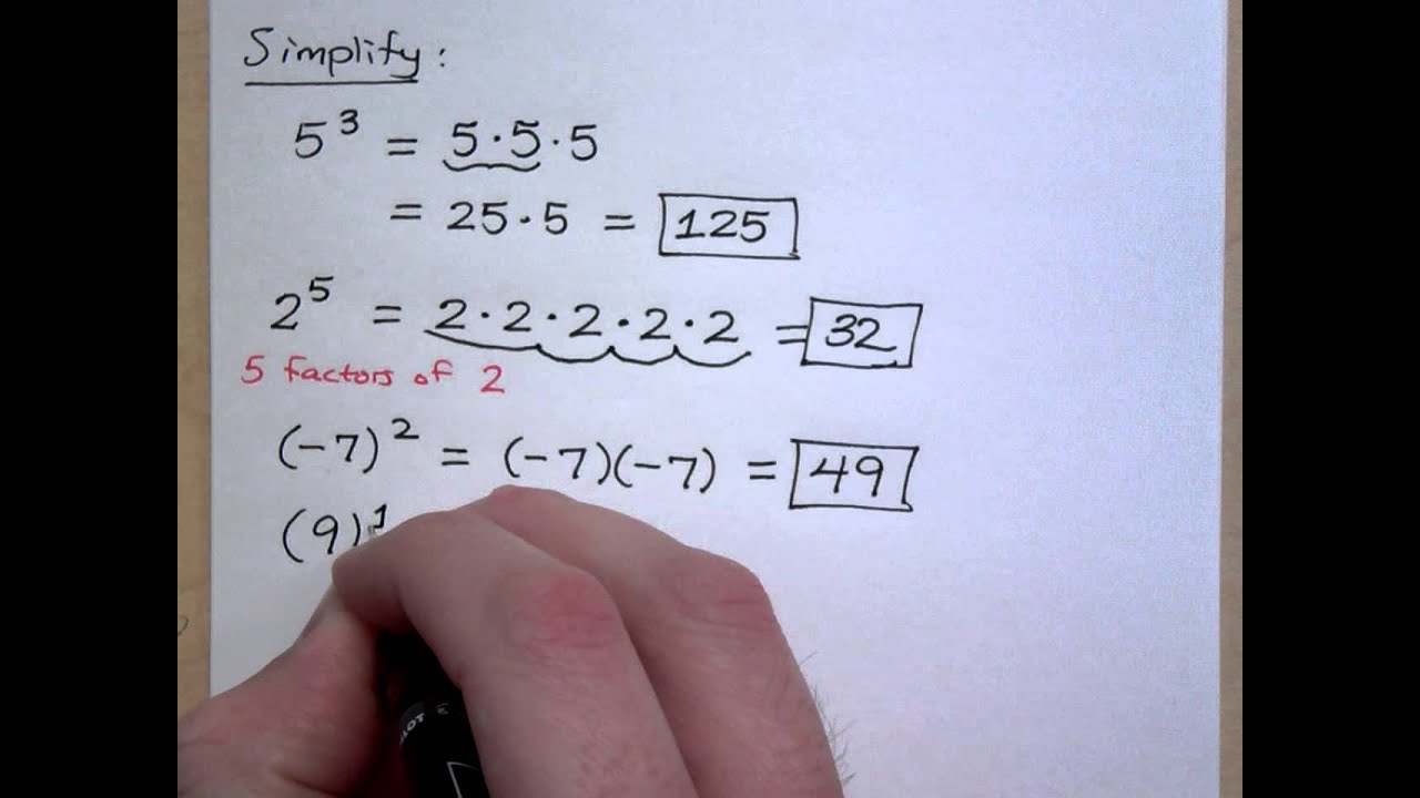 Prealgebra - Part 24 (Exponents) - YouTube