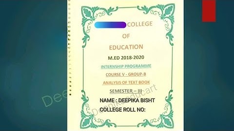 M.ed 3rd Semester practical file sample on topic: Analysis of Text Book| Course- V-GROUP-B 