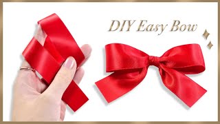 How to tie the perfect bow | DIY ribbon bow | How to make simple satin bow | Gift Wrapping Land