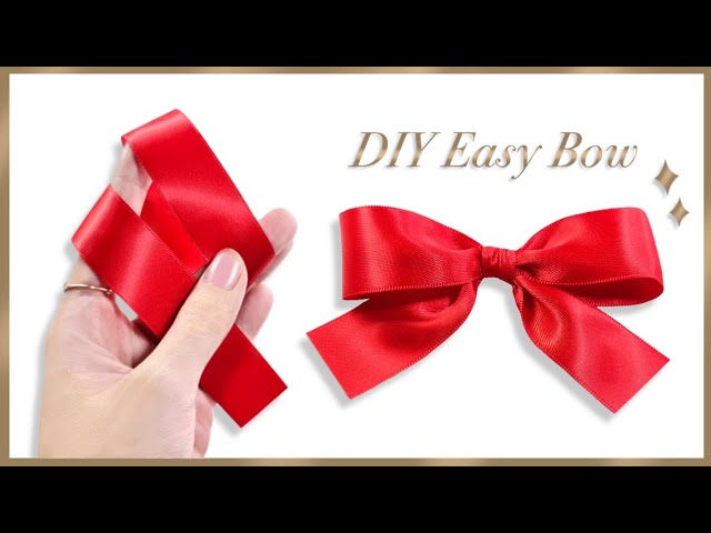How To Tie A Bow For Presents With Ribbon (Easy Tutorial)