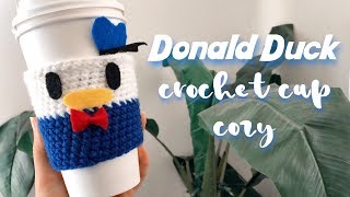 Donald Duck Crochet Cup Cozy //