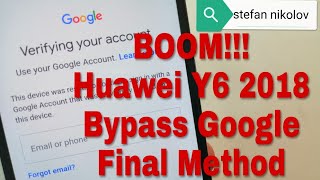 BOOM!!! Huawei Y6 2018 ATU-L21. Remove Google account bypass frp.