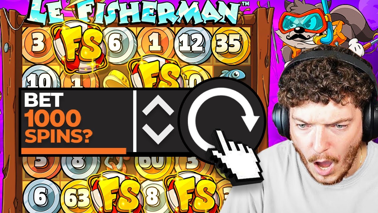 Я сделал 1000 вращений в игре Le Fisherman (столько бонусных выигрышей!).