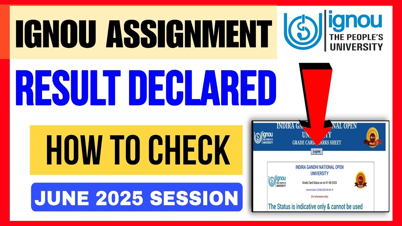 IGNOU June 2025 Assignment Result Declared | Ignou Assignment Marks ...