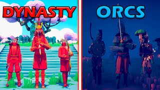 DYNASTY TEAM vs ORCS TEAM  Totally Accurate Battle Simulator | TABS