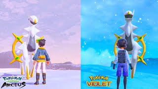 Arceus comparison | Pokémon legends Arceus | Pokémon Scarlet \& Violet