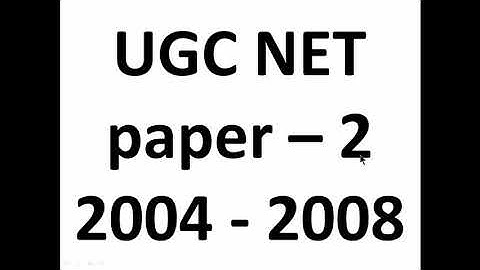 UGC CBSE NET 87 COMPUTER SCIENCE & APPLICATION PAPER-2 (2004-2008)