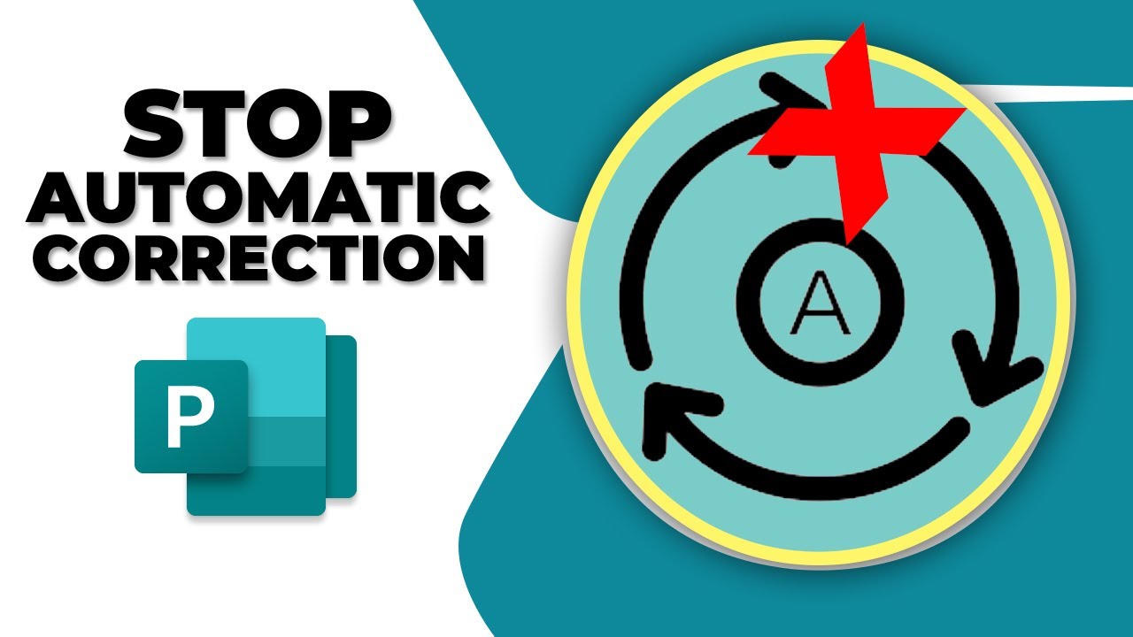 How to stop automatic correction in publisher - YouTube