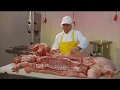 Corte y porcionado de carne del porcino