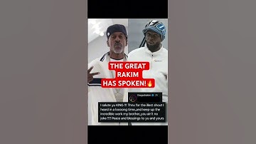 Thumbnail of Rakim shouts out Kendrick Lamar today!🤯🔥 #kendrick #kendricklamar #rakim #clipse #hiphop #shorts ￼