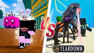 Luffy Gear 4 vs Godzilla e Mutantes do Minecraft no Teardown Com Mods
