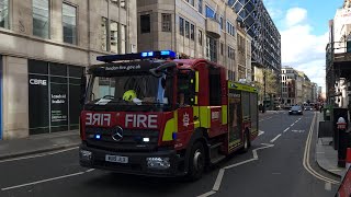 London Fire Brigade - Dowgate Pump Ladder Responding