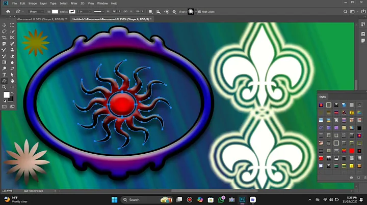 How to visual appealing design with custom shapes in Adobe Photoshop