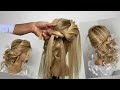 Coque baixo com entrelaçado de mechas lindo | Peinado recogido bajo con entrelazado de mechas