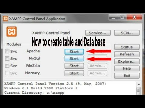 #SQL #XAMP #DATABASE #TABLE How to create table in Data base and how to ...
