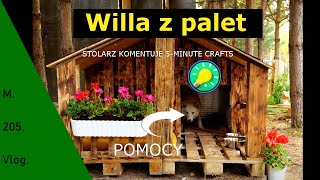 Domek drewniany willa meble drewniane buda dla psa z palet//komentarz  